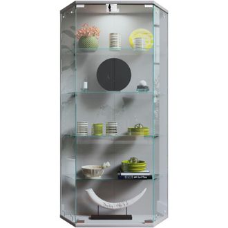 ebuy24 Vetrina in vetro VCM appesa Vetrina vetrata con vetro di sicurezza ESG Dimensioni ca. A. 114 x L. 83 x T. 17 cm Vetri pensili Moderno e salvaspazio