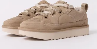 UGG Womens Dual Lace Suede Trainers in Beige - Tan Nylon - Size UK 6