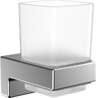 Emco Emco - Portavasos Cromado Con Cristal, Modelo De Pared, 322000100