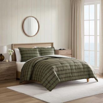 Nautica Haven Green Plaid Full/Queen Comforter Set