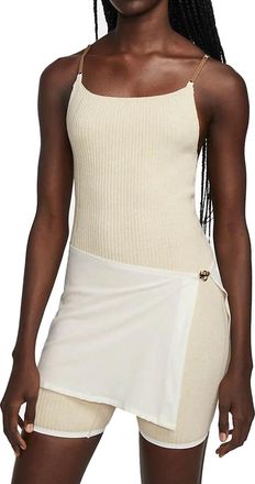 Nike (WMNS) Nike x Jacquemus Ribbed Short Bodysuit Pearl White DN3233-221