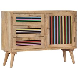 Berkfield Home Sideboard 100x30x75 cm Solid Mango Wood in Brown | Size: 100 x 30 x 75 cm