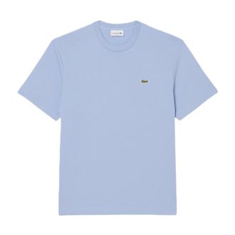 Lacoste T-Shirts, male, Blue, Size: 2XL Cotton T-shirt