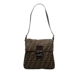 Fendi Pre-owned Canvas Shoulder Bag - Dames - Pre-owned - Bruin - Maat: ONE Size Leer