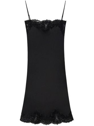Stella McCartney Satijnen midi-jurk - Zwart