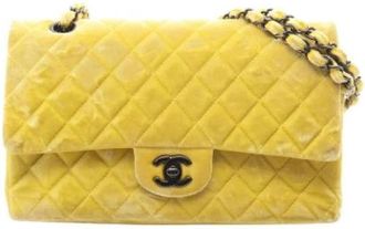 Chanel Pre-owned Vintage Fabric Shoulder Bag - Dames - Vintage Schoudertas - Geel - ONE Size - Vintage