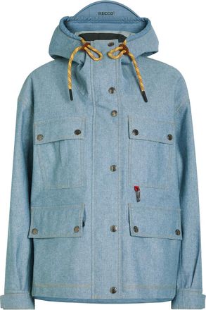 Moncler Beziers Waterproof Hooded Denim Jacket - Mid Blu - 3 (UK 14 / L)