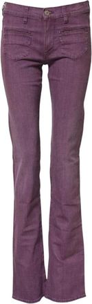Aniye By High Waisted Flared Cut Broek met Ritssluiting - Dames - Flared Jeans - Paars - S - Jeans