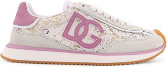 Dolce & Gabbana Low-Top Lace Sneakers With Suede Inserts-Donna