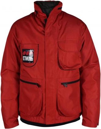 Heron Preston Donzenjack - Heren - Winterjassen - Rood - S - Leer - Jassen