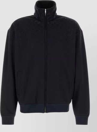 Gucci tech jersey sweatshirt high collar pockets