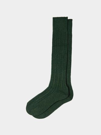 Maria La Rosa Womens Scotland Cashmere Knee-High Socks One Size