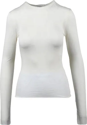 Alysi Tops, Dames, Wit, S, Wol, Sottogiacca Garzato
