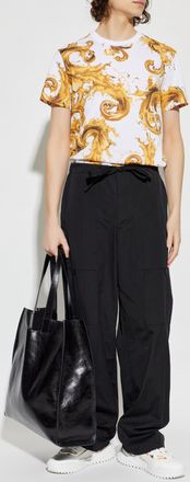 Versace Jeans Couture T-shirt With barocco Pattern, Mens, Yellow