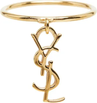 Saint Laurent Gold Plating Silver 925 Band Ring (Pre-Owned)