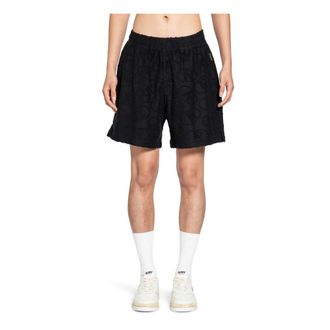 Represent Short Shorts, male, Black, Size: XL Monogram Towel Shorts Black Cotton Jersey