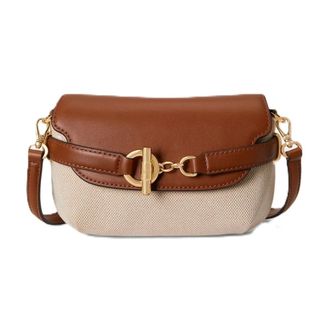 Ralph Lauren Cross Body Bags, female, Beige, Size: ONE SIZE Blke Sm Crs-Crossbody-Small-Crss Dye Cnvs/Nt Sm