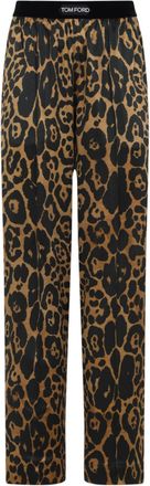 Tom Ford Womens Woven Trousers - Tan Elastane - Size Medium