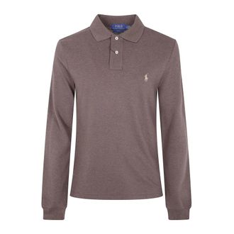 Polo Ralph Lauren Polo met lange mouwen - Heren - Polos - Bruin - S - Tops
