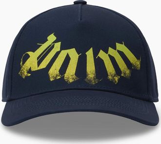 Palm Angels Mens Big Neck Logo Cap Navy - Size: OS
