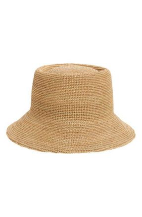 Lack of Color Raffia Bucket Hat in Natural at Nordstrom, Size Medium