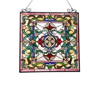 Chloe Lighting AYLEE Tiffany-style Victorian Design Window Panel 24 x 25
