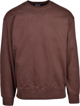 Diesel Felpa Girocollo - Heren - Sweatshirts - Bruin - L - Katoen - Hoodies & sweatvesten