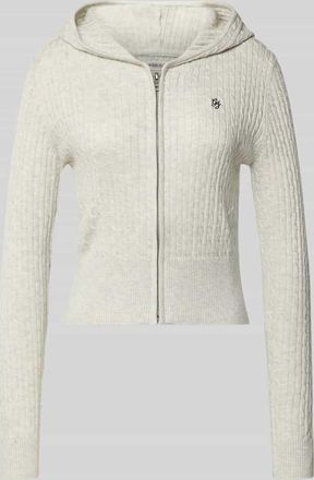 Guess Strickjacke mit Woll-Seiden-Anteil in Hellgrau, Größe XS