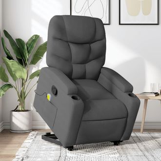 vidaXL Vidaxl - Sill&oacute;n De Masaje Reclinable De Pie De Tela Gris Claro