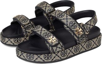 Tory Burch T Monogram Kira Sport Sandals Womens Flat Shoes Perfect Navy : 6.5 M