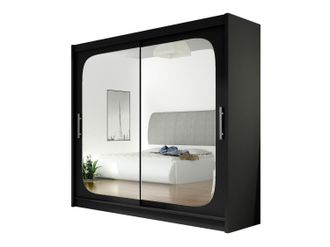 Mirjan24 Mobilier1 - Armario Closico 108, Negro, 215x180x58cm, Puertas De Armario: Correderas, N&uacute;mero De Estantes: 0