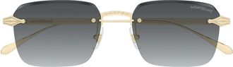 Montblanc Sunglasses Mb0456 S 001 Gold/Gray Men