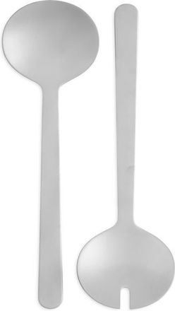 Aaron Probyn Borough 2-Piece Stainless Steel Salad Server Set in Matte Silver at Nordstrom