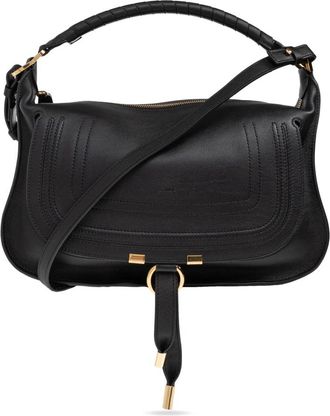 Chlo&eacute; Marcie Small Shoulder Bag - Dames - Handtassen - Zwart - ONE Size - Katoen - Tassen