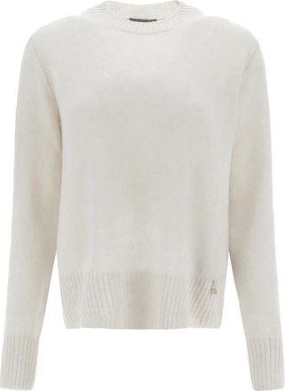 Herno Truien - Dames - Cashmere truien - Wit - M - Truien & Vesten