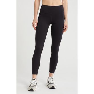 DKNY Balance High Waist Pocket 7/8 Compression Leggings in Black at Nordstrom Rack, Size X-Large