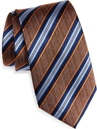 Nordstrom Stripe Silk Tie in Orange at Nordstrom