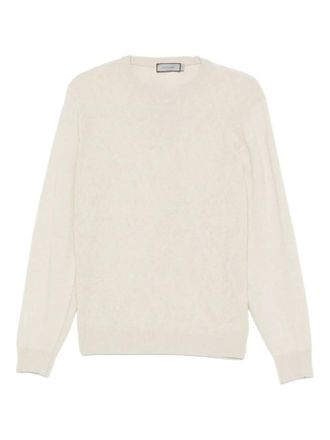 Canali Trui met ronde hals - Beige