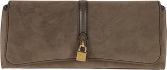 Stella McCartney Ryder Suede-Effect Pochette - Bags - Mujer - Marr&oacute;n - ONE SIZE