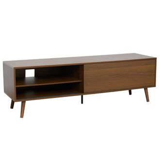 Oviala Mueble de tv rectangular con 1 puerta l160 cm marr&oacute;n