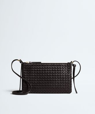 Bottega Veneta Intrecciato Piccolo Medium Pouch - Brown - Women