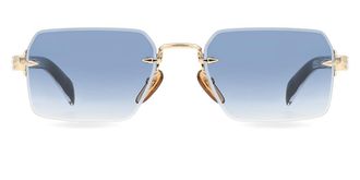 David Beckham DB 7109/S RHL/08 Mens Sunglasses Gold Size 56
