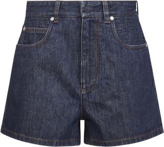 Fendi Flared Denim Shorts - Dames - Denim shorts - Blauw - S - Denim - Korte Broeken
