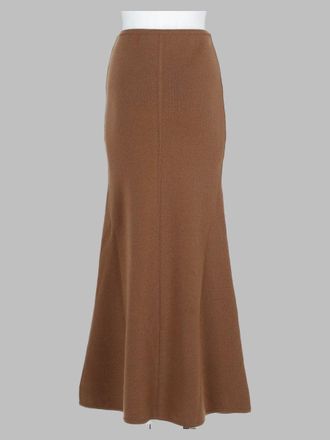 Max Mara Wool and Cashmere Blend Skirt - Beige