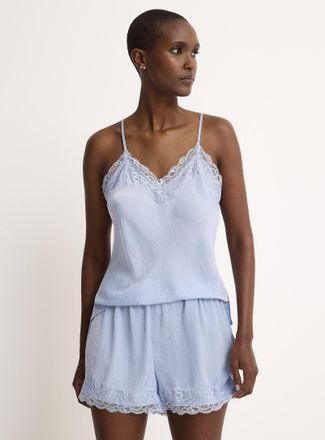 Miiyu Womens Plain hammered satin short