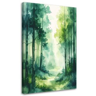 Feeby Impresi&oacute;n De Imagen, Bosque Verde Brumoso Paisaje Forestal, 80x120