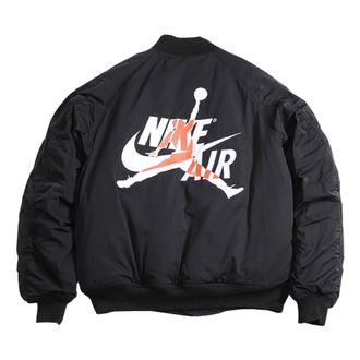Nike Jordan Air Jordan Wings MA-1 logo Printing Stay Warm Casual Jacket Black AV2599-010