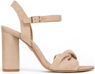 Kazar Dames beige sandalen - Dames - Sandalen met hakken - Beige - 38 EU - Leer - Schoenen
