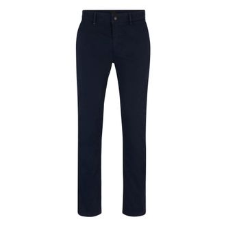 HUGO BOSS Broeken, Heren, Blauw, W34 L32, Katoen, Chino Slim Broeken