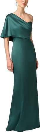 Aidan Mattox Stretch Mikado Long Dress